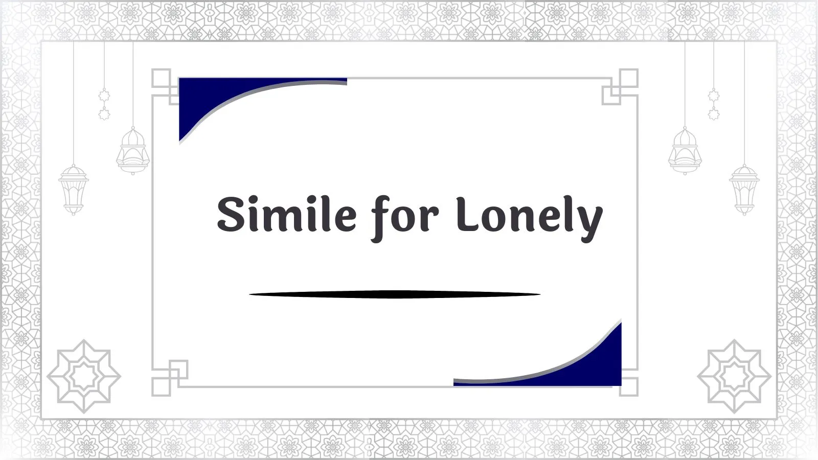 Simile for Lonely