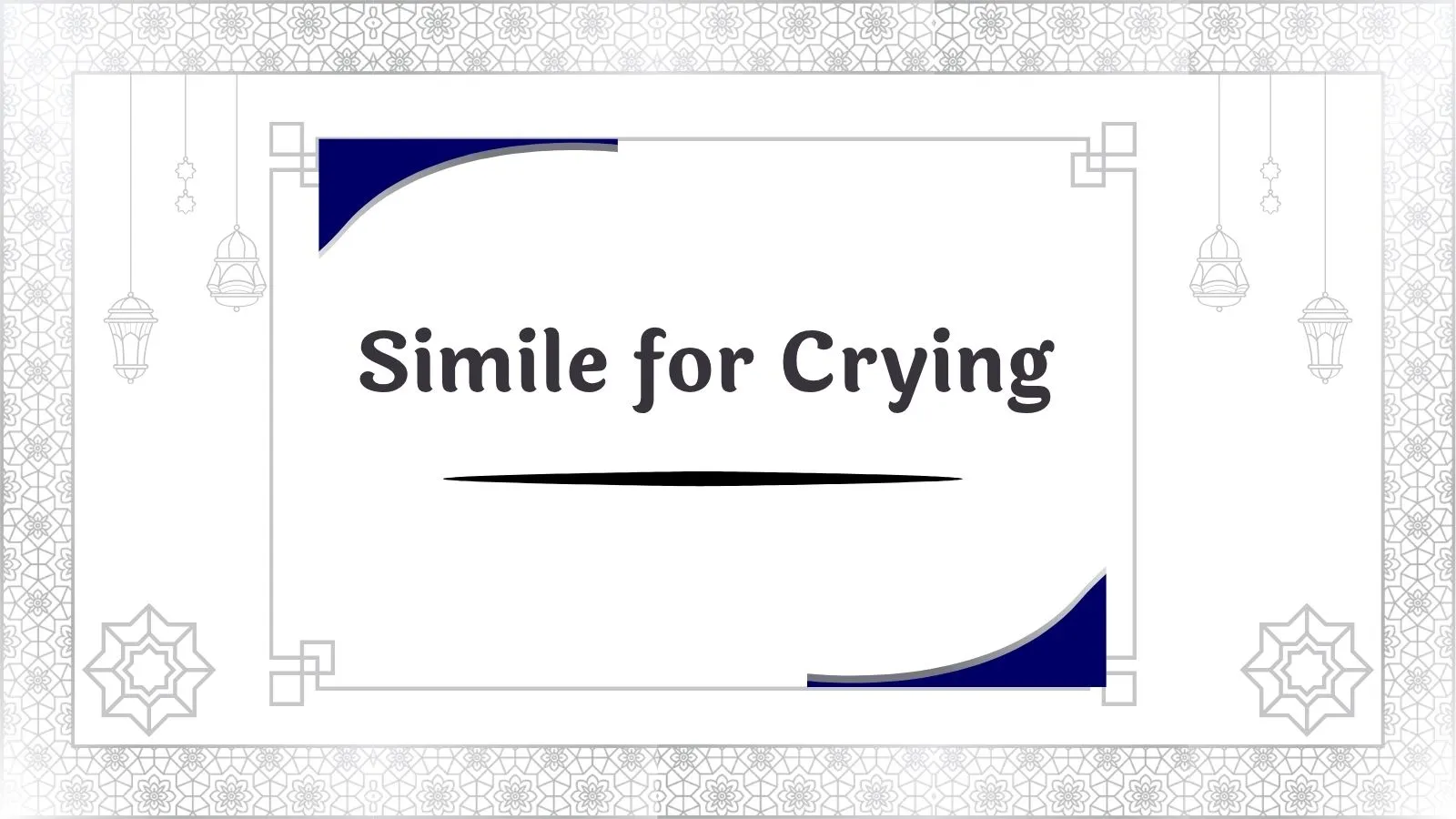 Simile for Crying