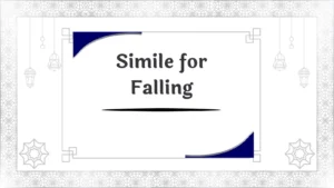 Simile for Falling