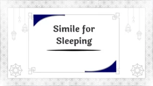 Simile for Sleeping