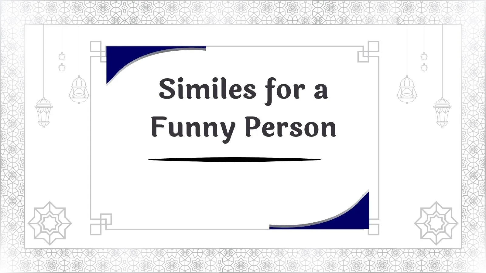 Similes for a Funny Person