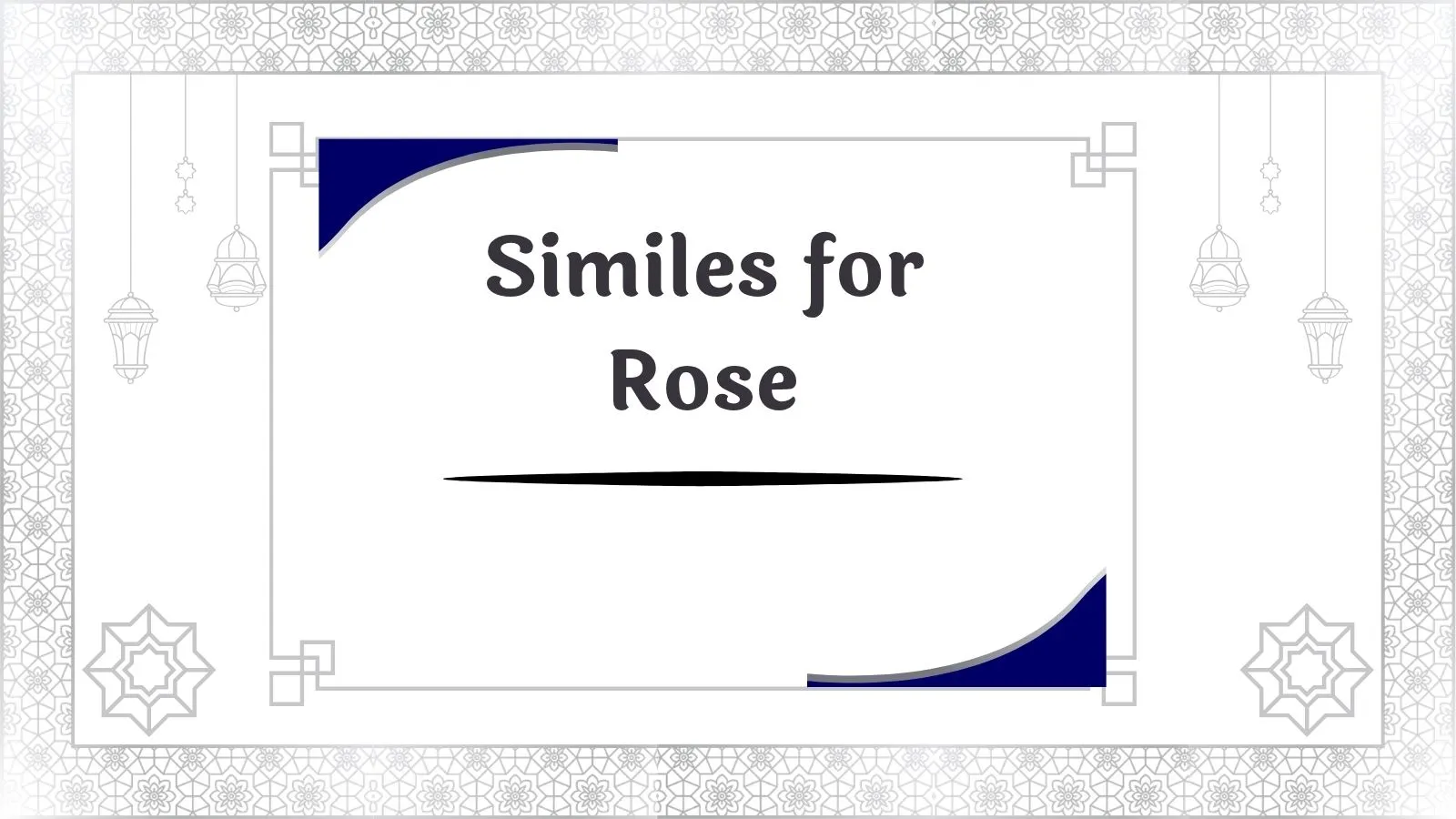 Similes for Rose