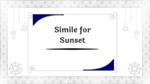 Simile for Sunset