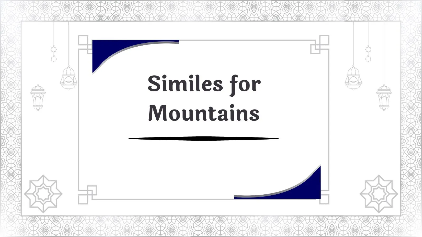 Similes for Mountains