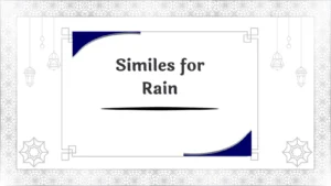Similes for Rain