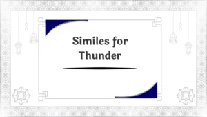 Similes for Thunder