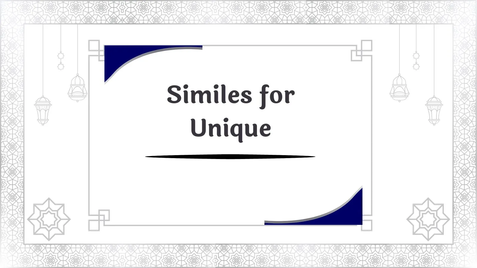 Similes for Unique