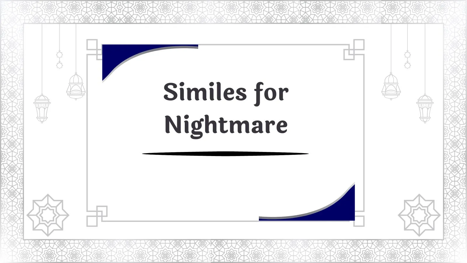 Similes for Nightmare